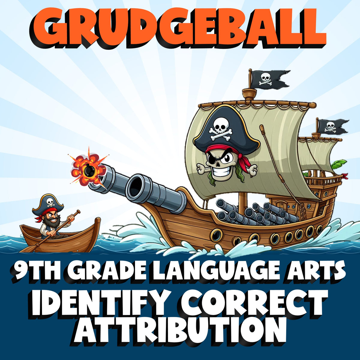 Identify Correct Attribution GRUDGEBALL ELA Game - No Prep Grade 9 Review