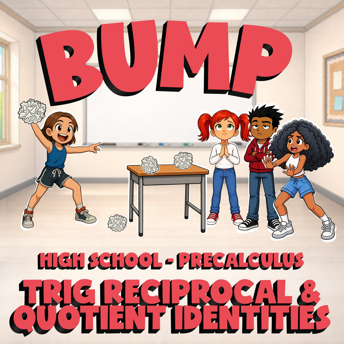 Trig Reciprocal & Quotient Identities BUMP Math Game - No Prep PreCalculus