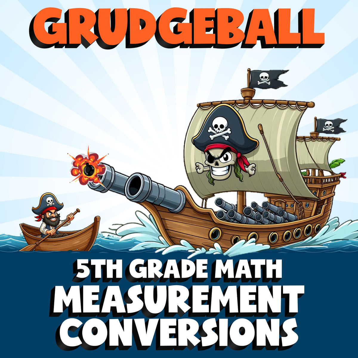 Measurement Conversions GRUDGEBALL Math Game - No Prep Grade 5 Review Activity
