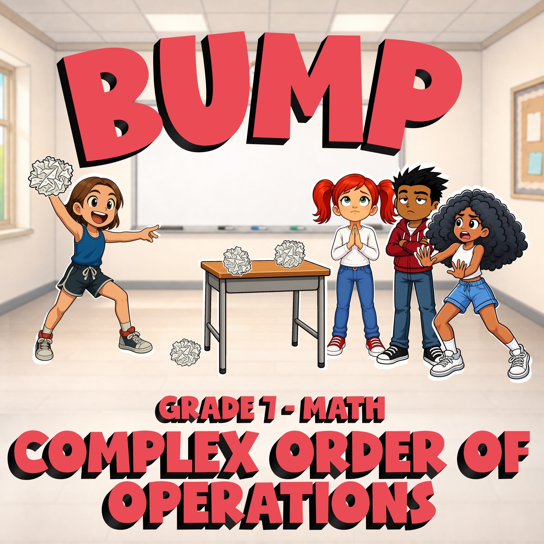 Complex Order of Operations BUMP Math Game - No Prep Grade 7 Review Activity