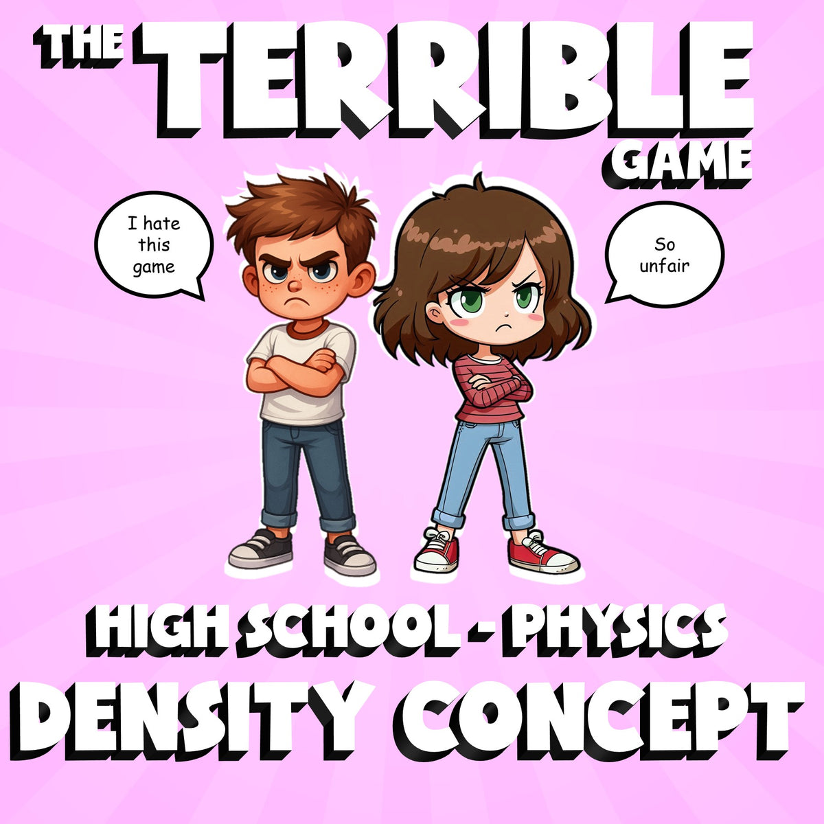 Density Concept THE TERRIBLE GAME - No Prep Physics Science Review Activity