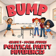 Political Party Differences BUMP Socials Game - No Prep Grade 5 Review Activity