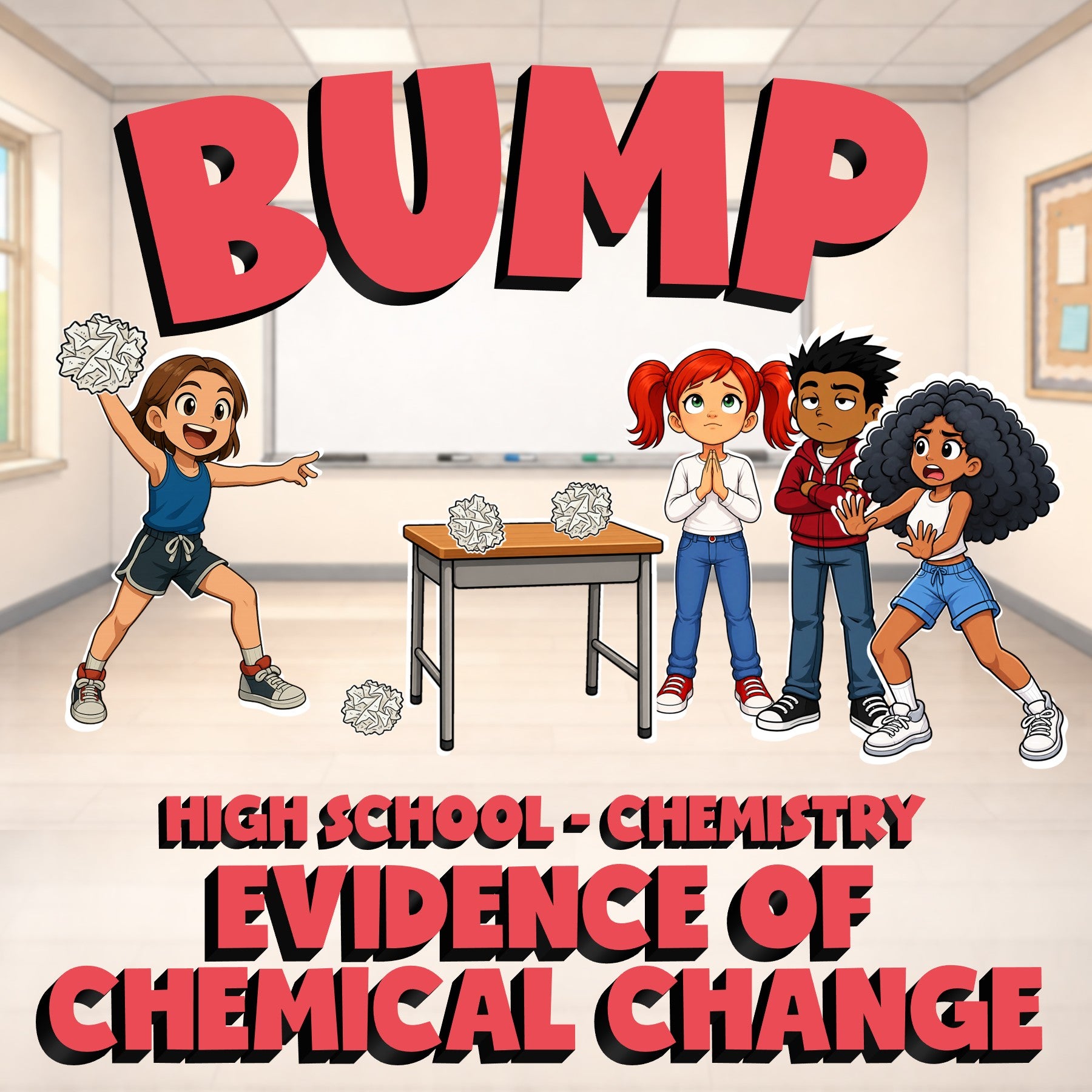 Evidence of Chemical Change BUMP Science Game - No Prep Chemistry Review