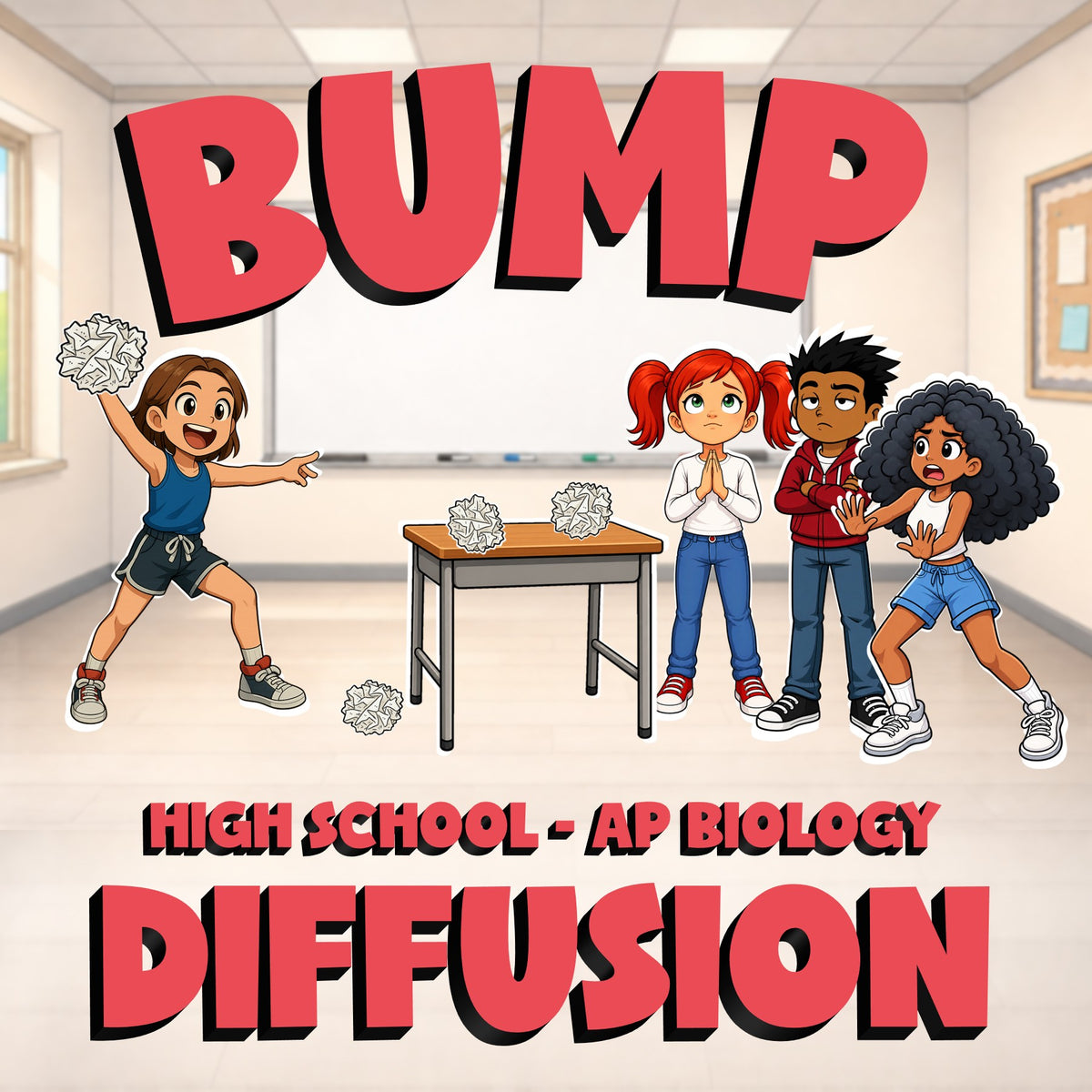 Diffusion BUMP Science Game - No Prep AP Biology Review Activity