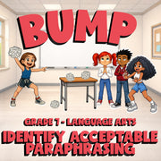 Identify Acceptable Paraphrasing BUMP ELA Game - No Prep Grade 7 Review Activity