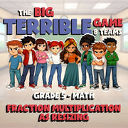 Fraction Multiplication as Resizing BIG TERRIBLE GAME - Grade 5 Math Review