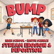 Stream Erosion & Deposition BUMP Game - No Prep Earth Science Review Activity