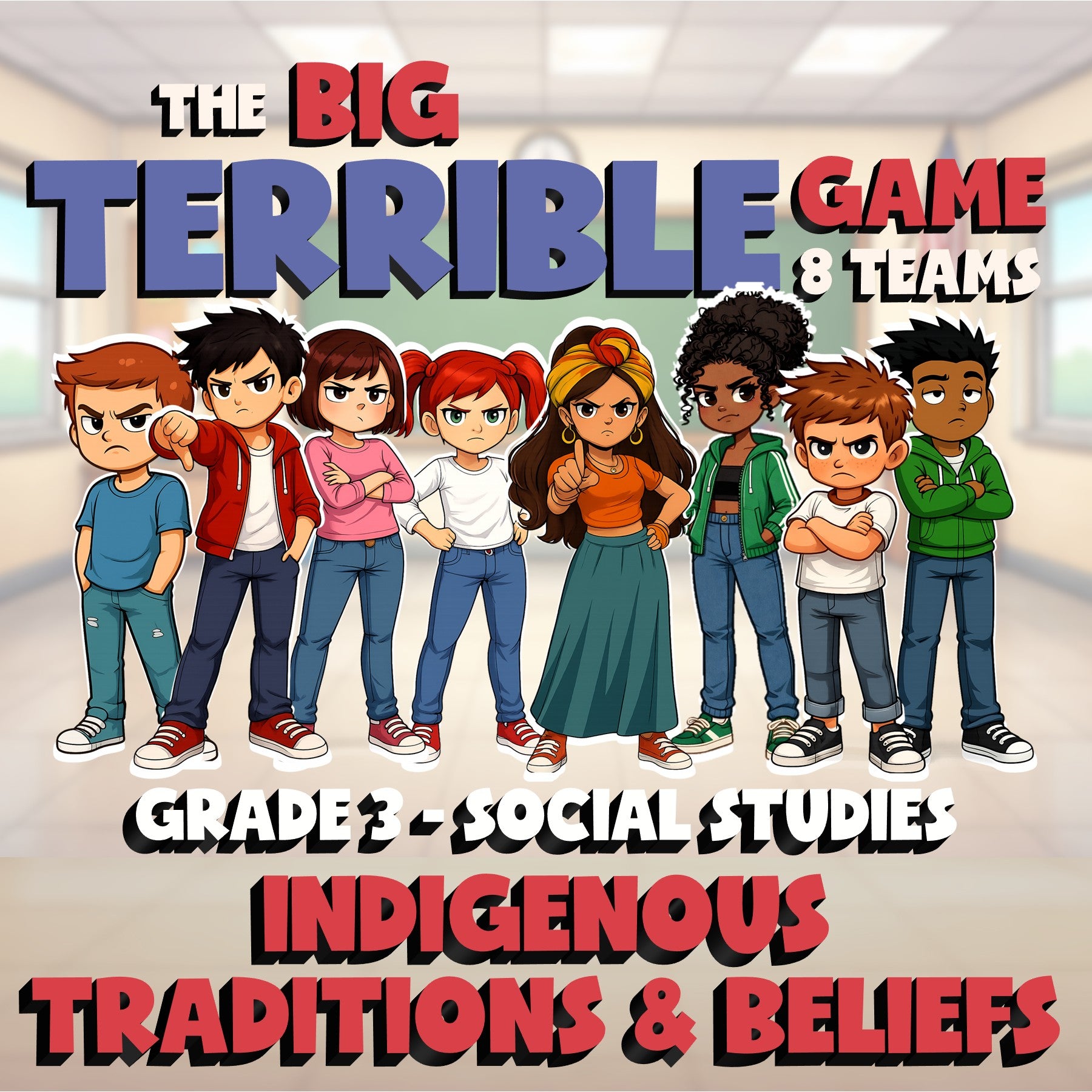 Indigenous Traditions & Beliefs BIG TERRIBLE GAME - Grade 3 Socials Review