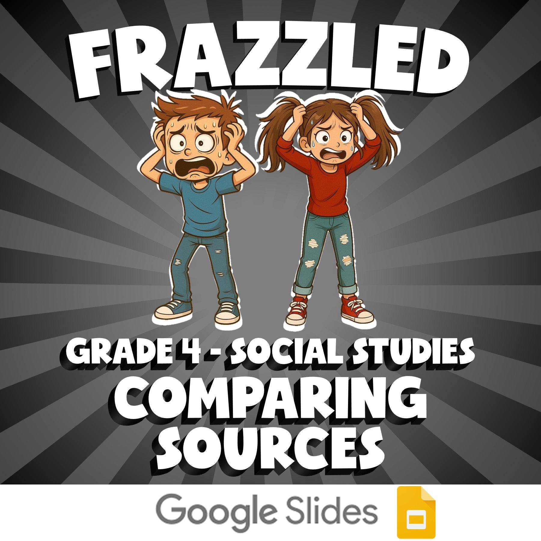 Comparing Sources FRAZZLED Socials Game - No Prep Grade 4 Review Activity