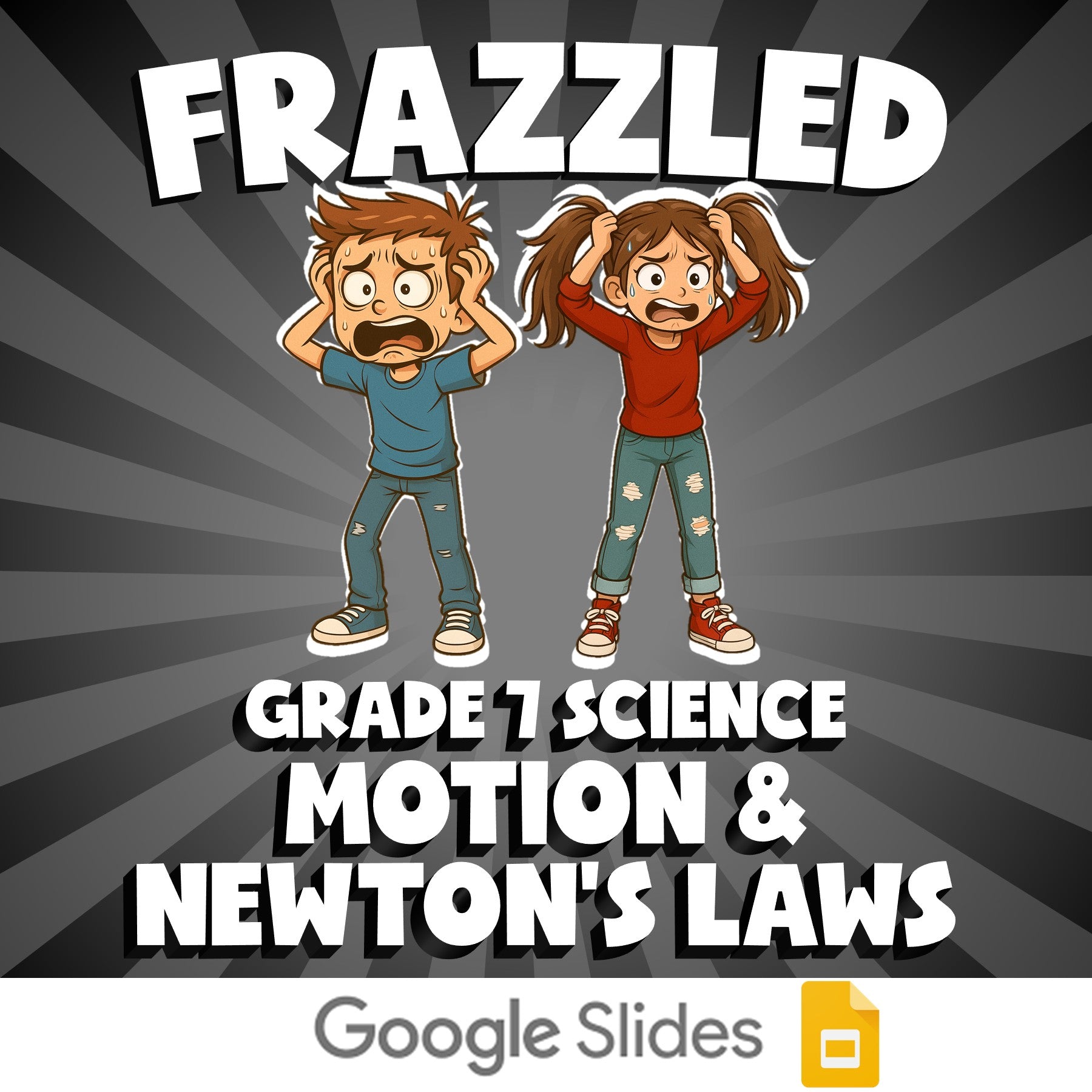 Motion & Newton’s Laws FRAZZLED Science Game - No Prep Grade 7 Review Activity