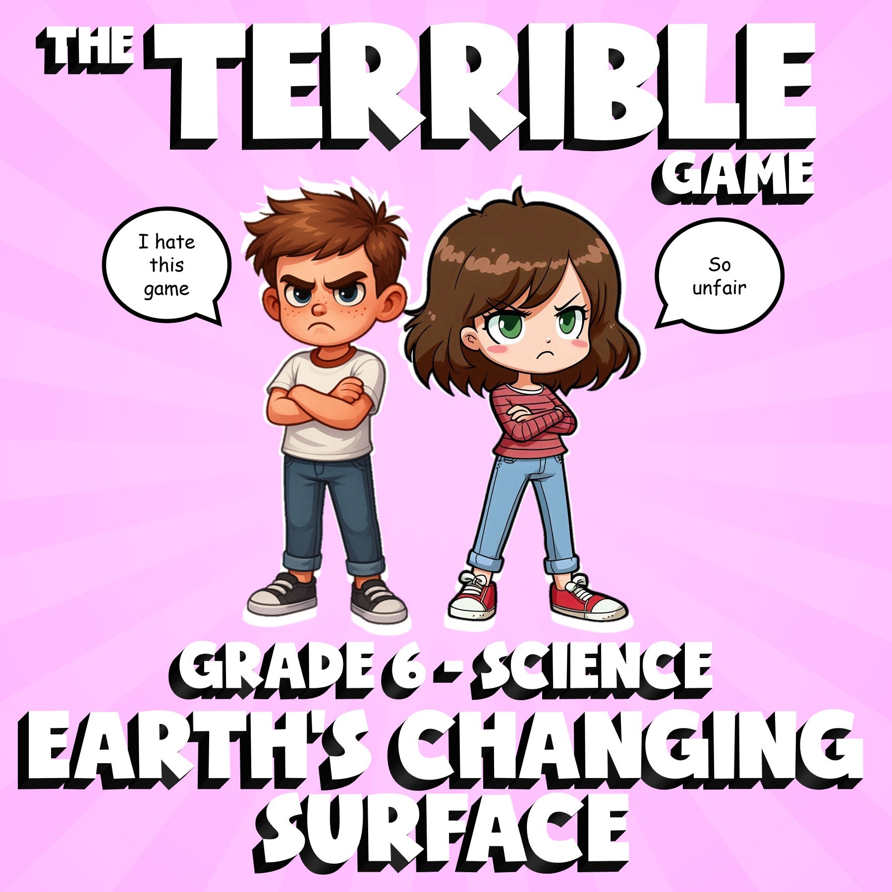 Earth's Changing Surface THE TERRIBLE GAME - No Prep Grade 6 Science Review