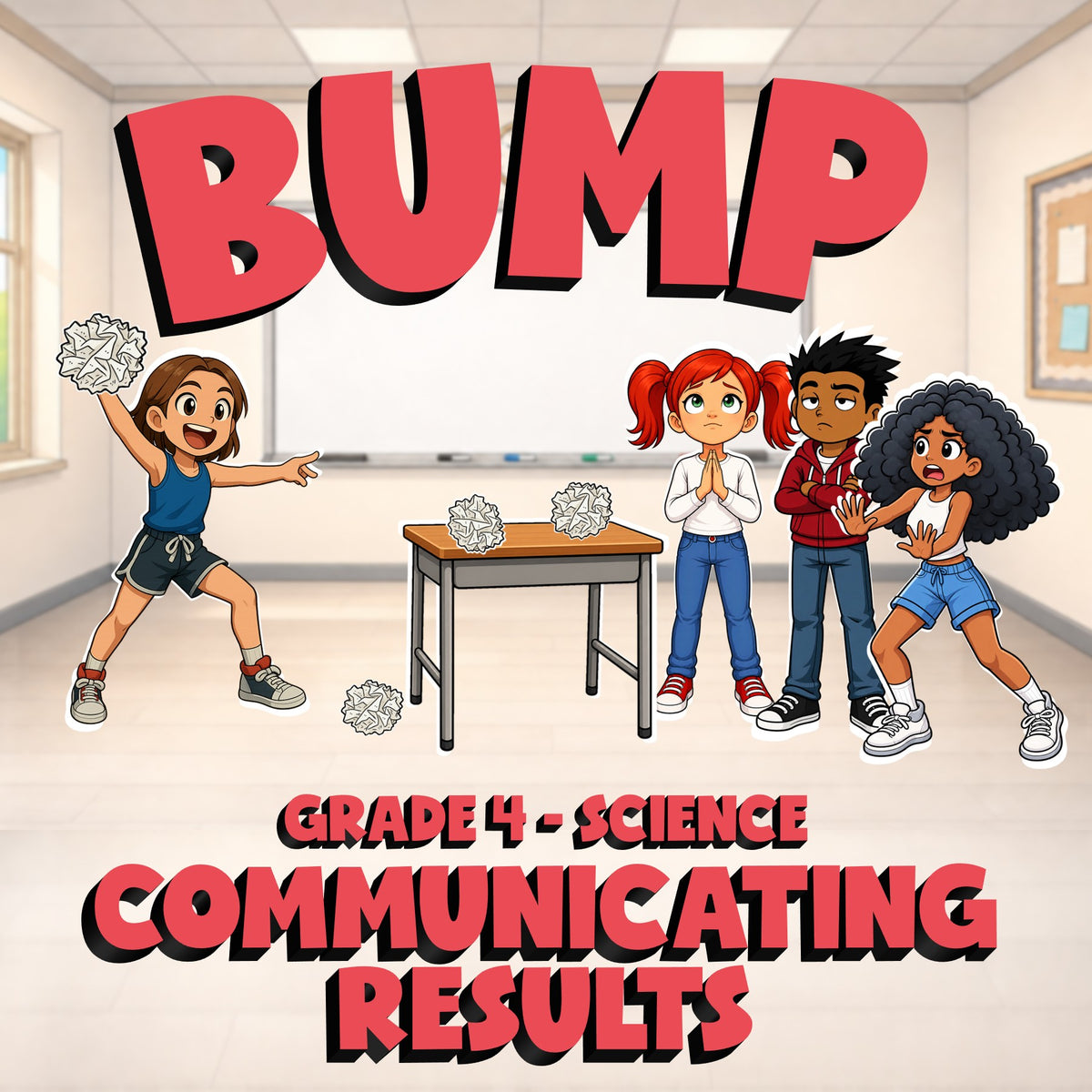 Communicating Results BUMP Science Game - No Prep Grade 4 Review Activity