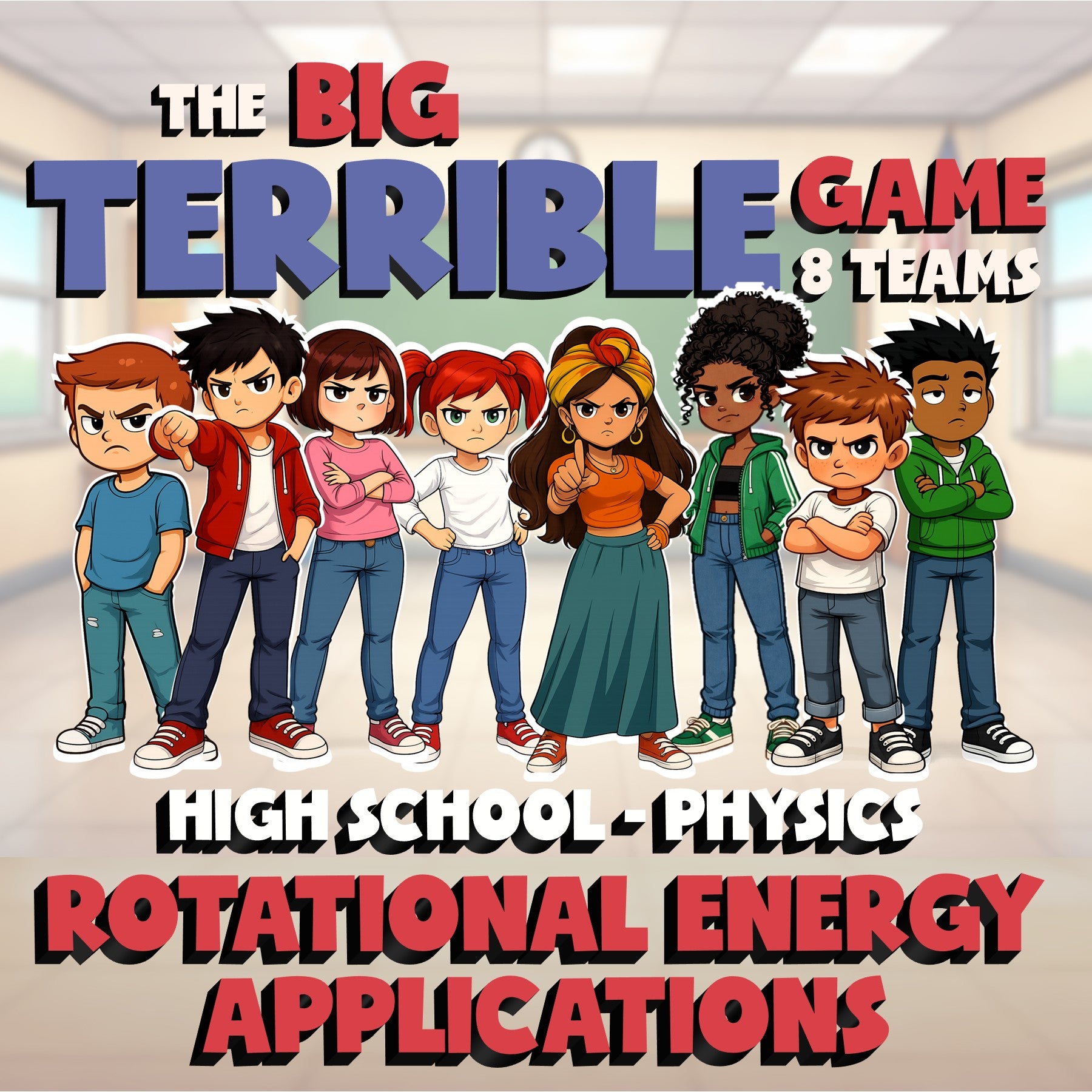 Rotational Energy Applications BIG TERRIBLE GAME - Physics Science Review