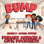 Primary Sources & Civic Documents BUMP Socials Game - No Prep Grade 8 Review