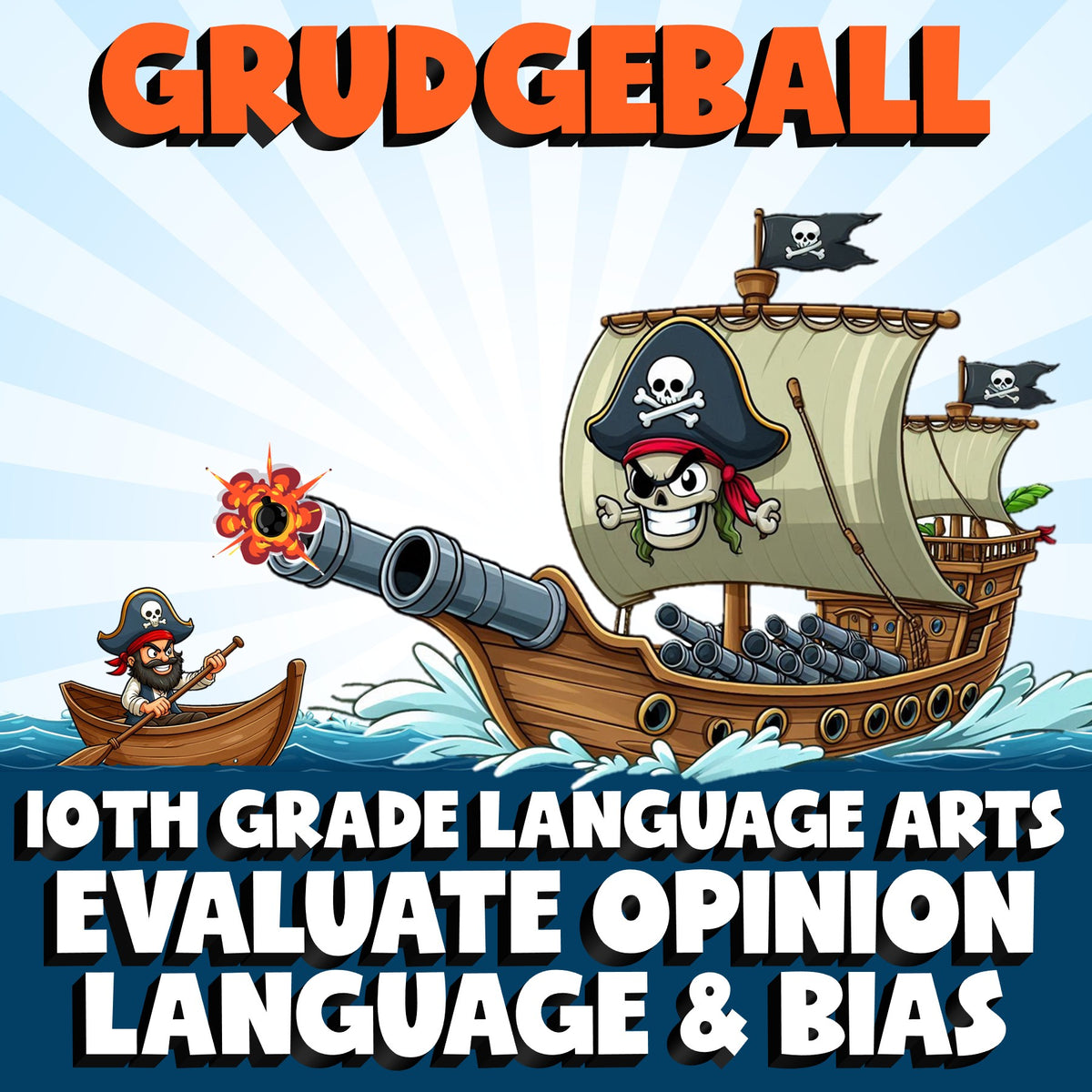 Evaluate Opinion Language & Bias GRUDGEBALL ELA Game - No Prep Grade 10 Review
