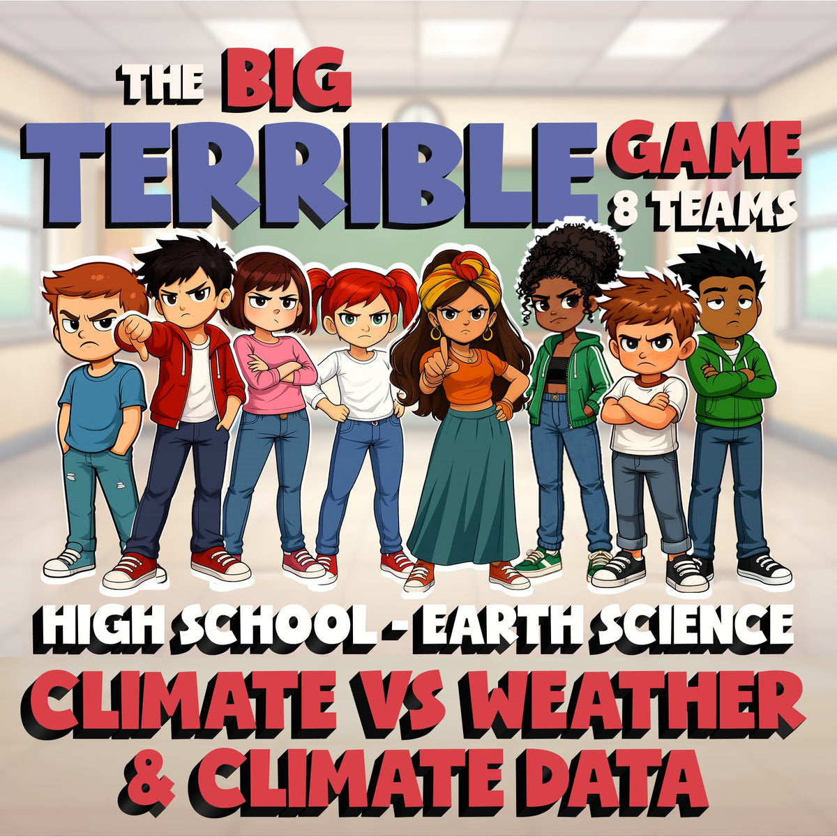 Climate vs Weather & Climate Data BIG TERRIBLE GAME - Earth Science Review