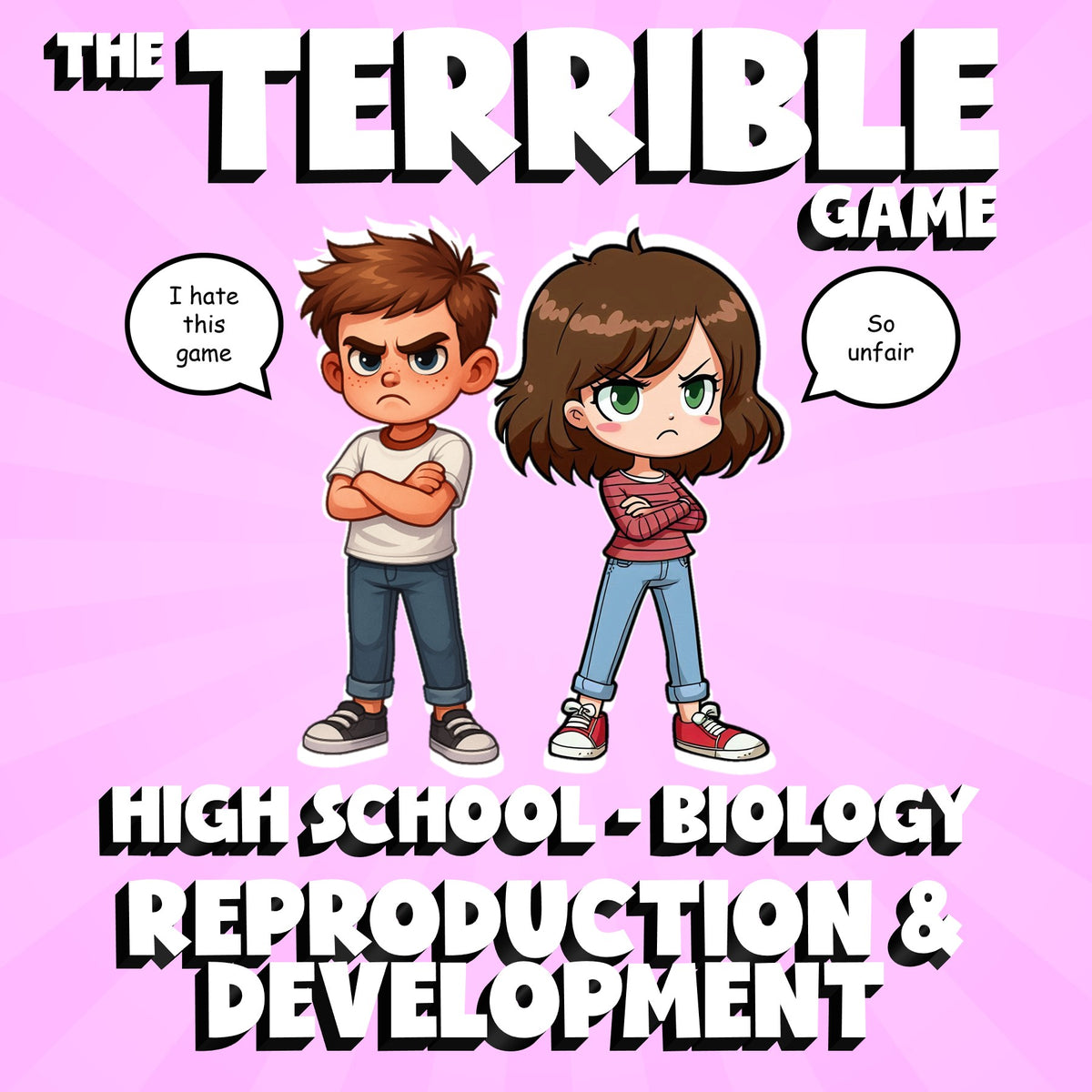Reproduction & Development THE TERRIBLE GAME - No Prep Biology Science Review