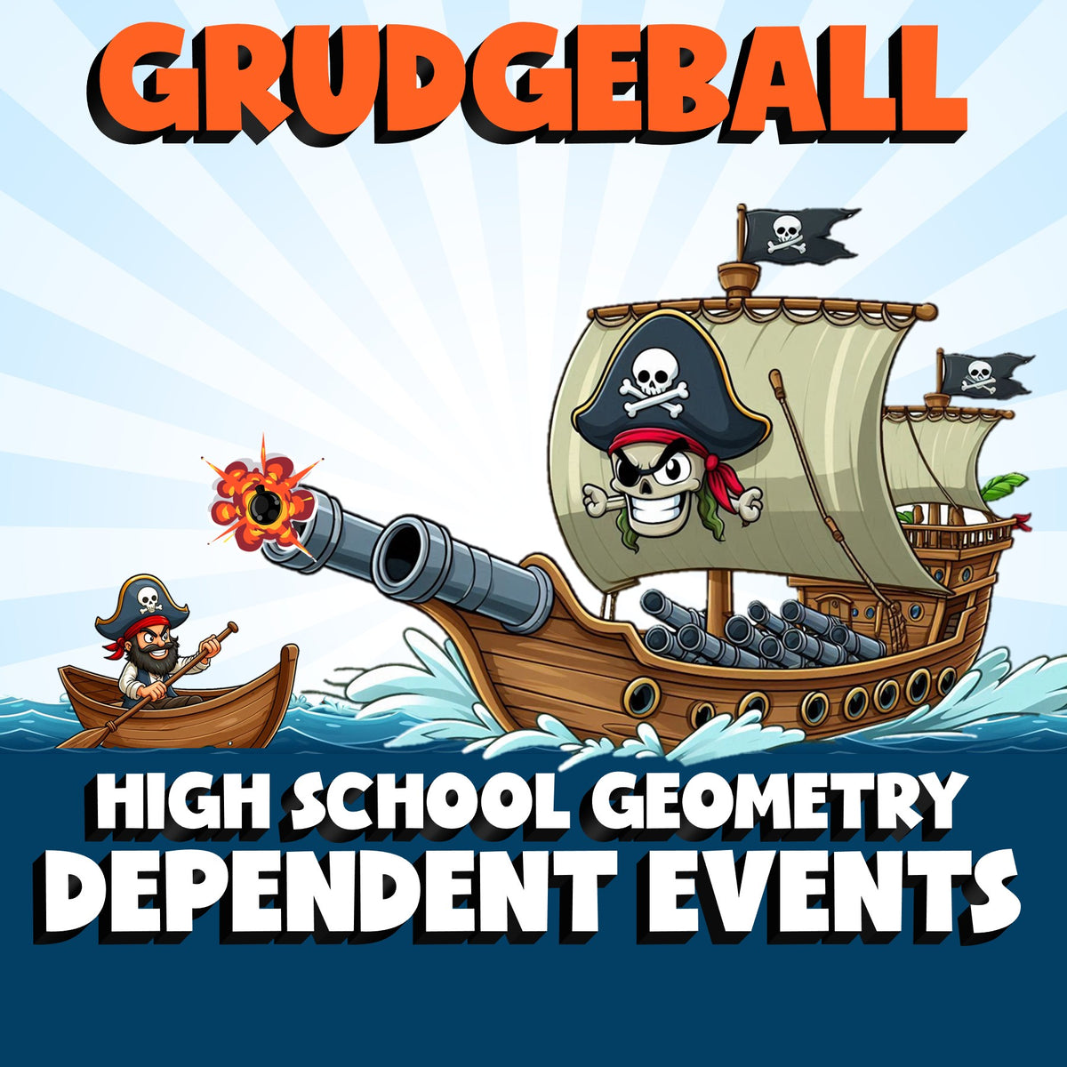Dependent Events GRUDGEBALL Math Game - No Prep Geometry Review Activity