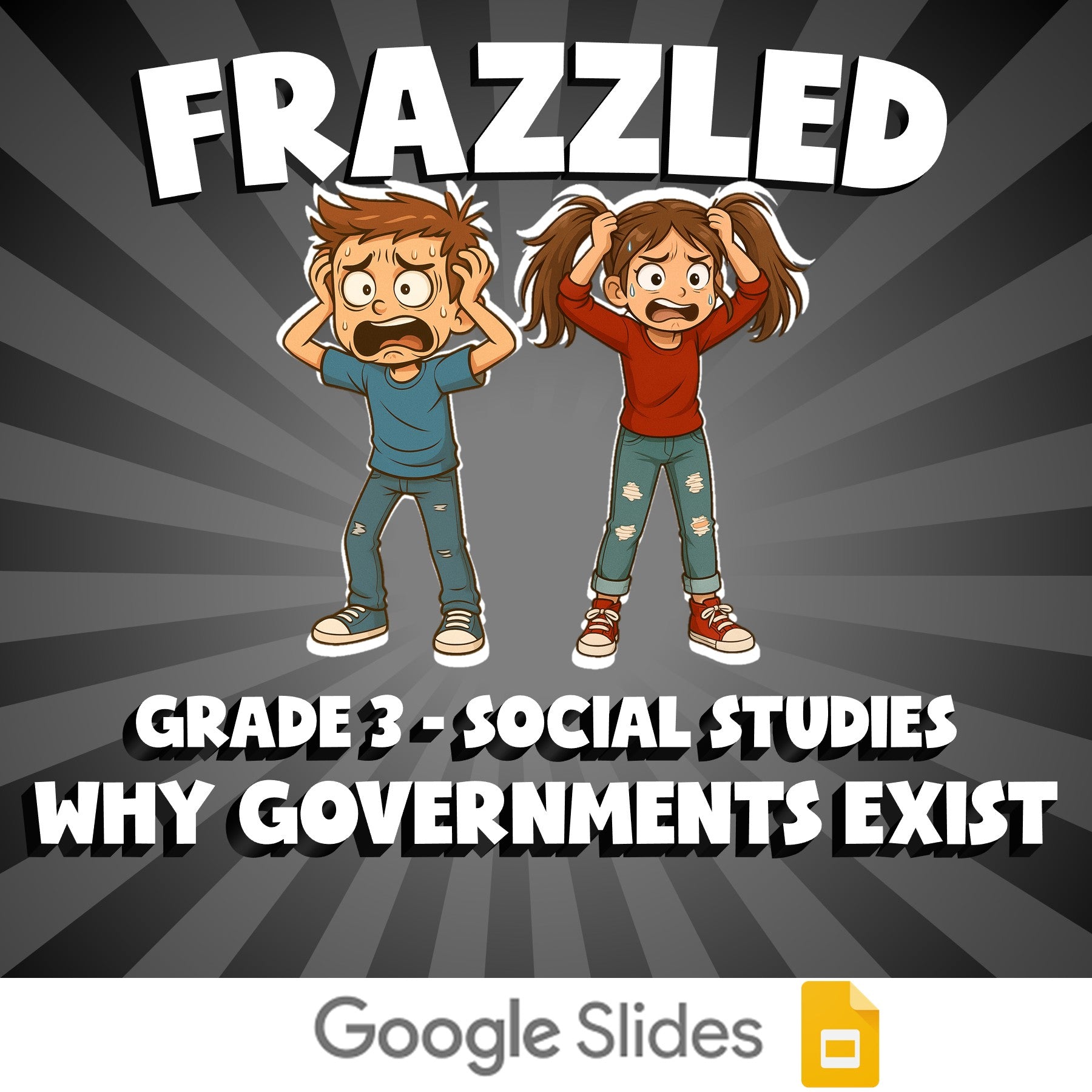 Why Governments Exist FRAZZLED Socials Game - No Prep Grade 3 Review Activity