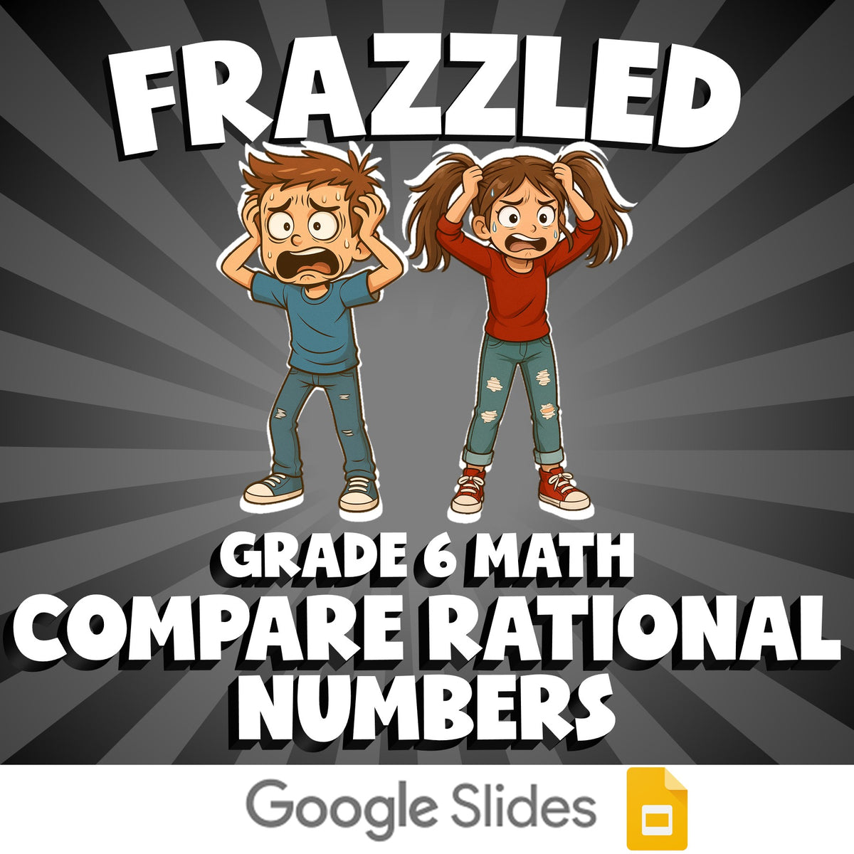Compare Rational Numbers FRAZZLED Math Game - No Prep Grade 6 Review Activity