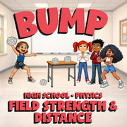 Field Strength & Distance BUMP Science Game - No Prep Physics Review Activity