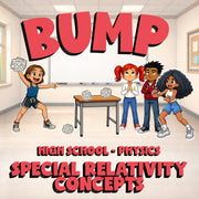 Special Relativity Concepts BUMP Science Game - No Prep Physics Review Activity