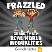 Real World Inequalities FRAZZLED Math Game - No Prep Grade 7 Review Activity