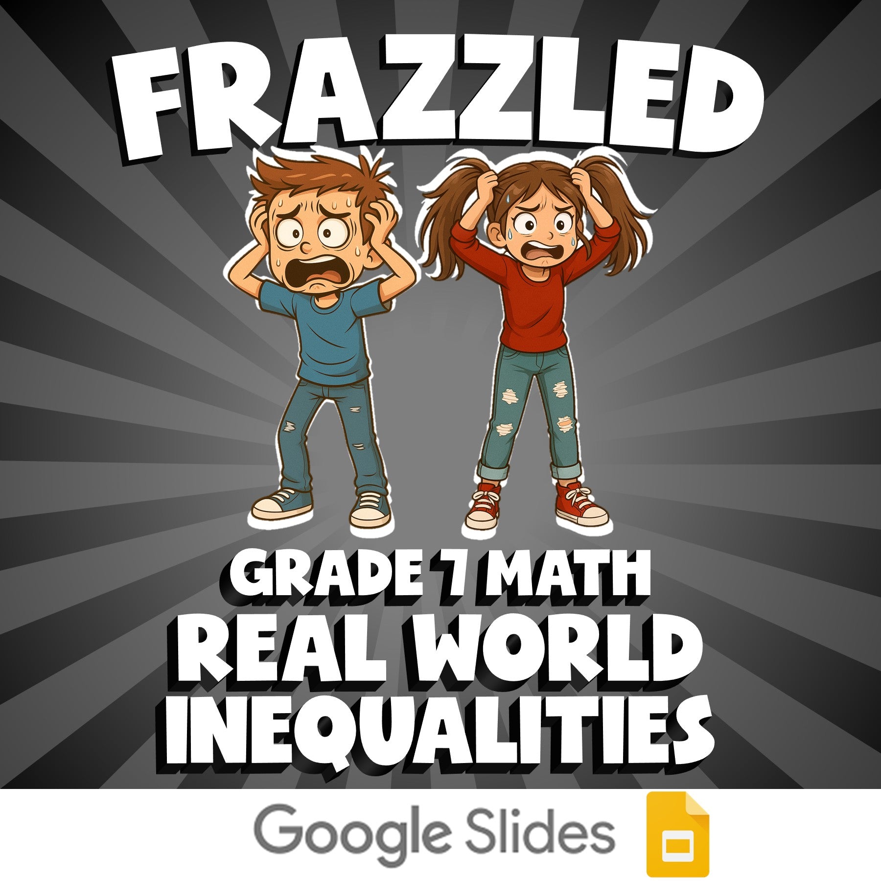 Real World Inequalities FRAZZLED Math Game - No Prep Grade 7 Review Activity