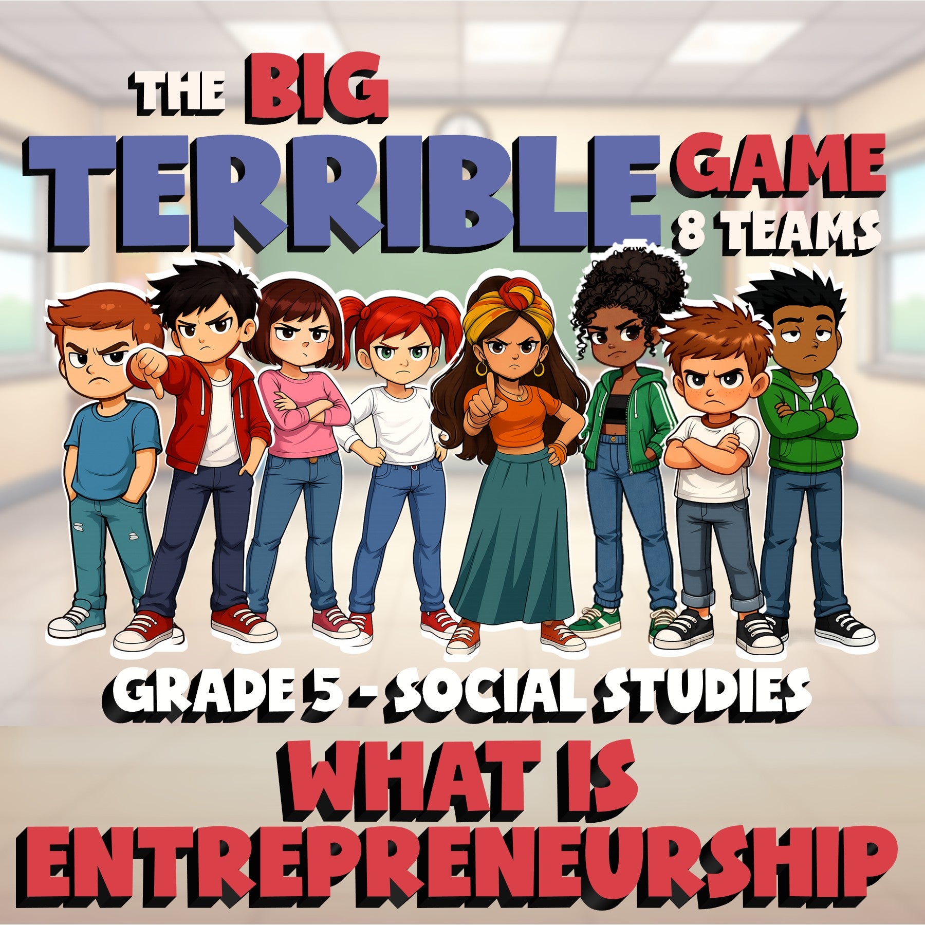 What Is Entrepreneurship BIG TERRIBLE GAME - No Prep Grade 5 Socials Review