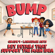 Key Details That Support the Main Idea BUMP ELA Game - No Prep Grade 4 Review