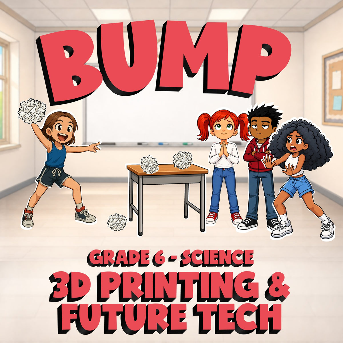 3D Printing & Future Tech BUMP Science Game - No Prep Grade 6 Review Activity