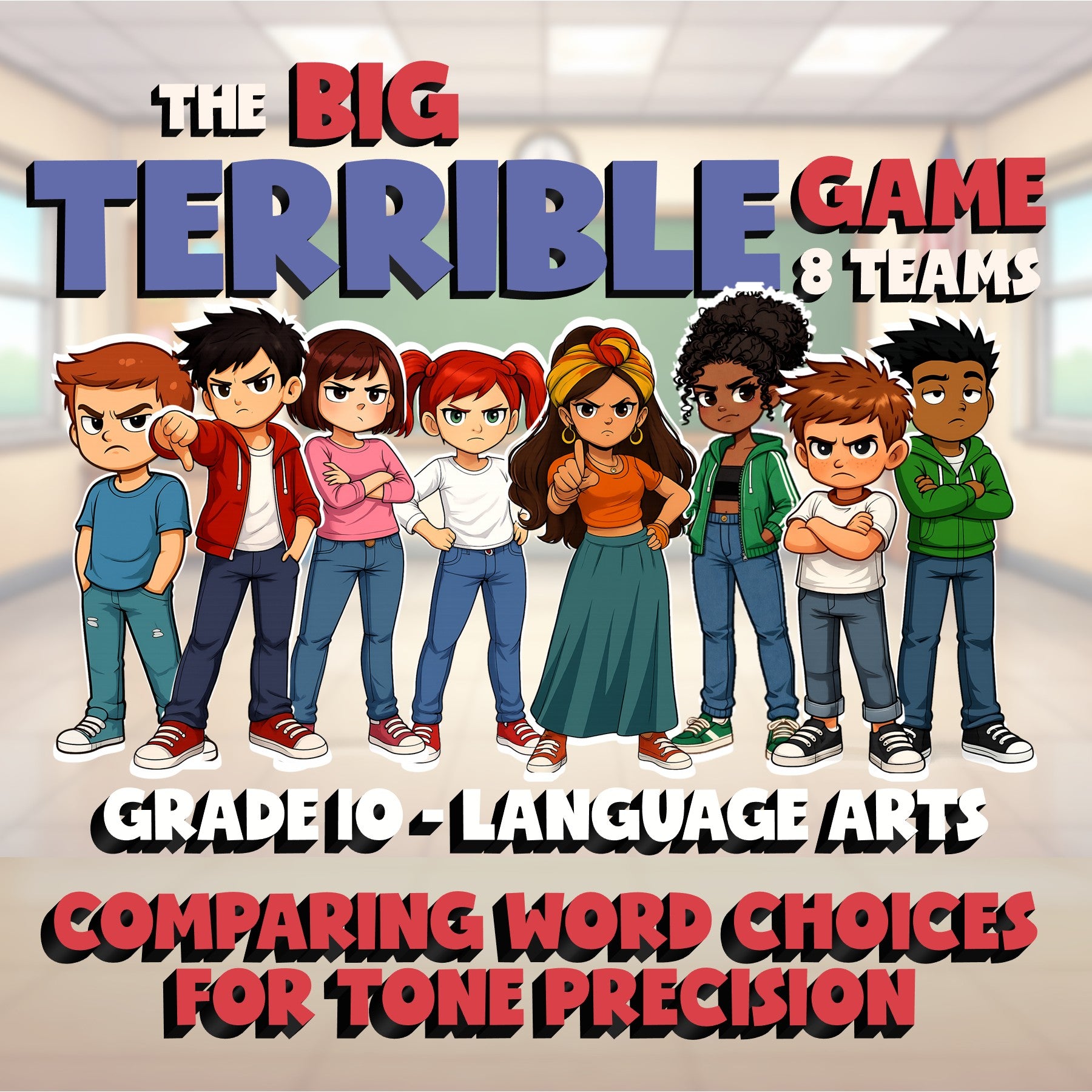 Comparing Word Choices for Tone Precision BIG TERRIBLE GAME - Grade 10 ELA