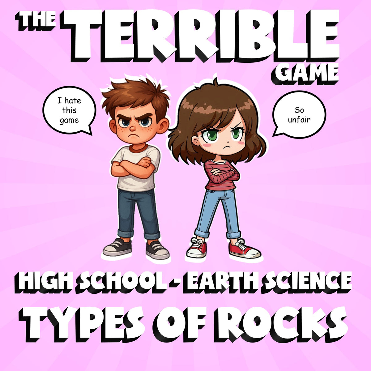 Types of Rocks THE TERRIBLE GAME - No Prep Earth Science Review Activity