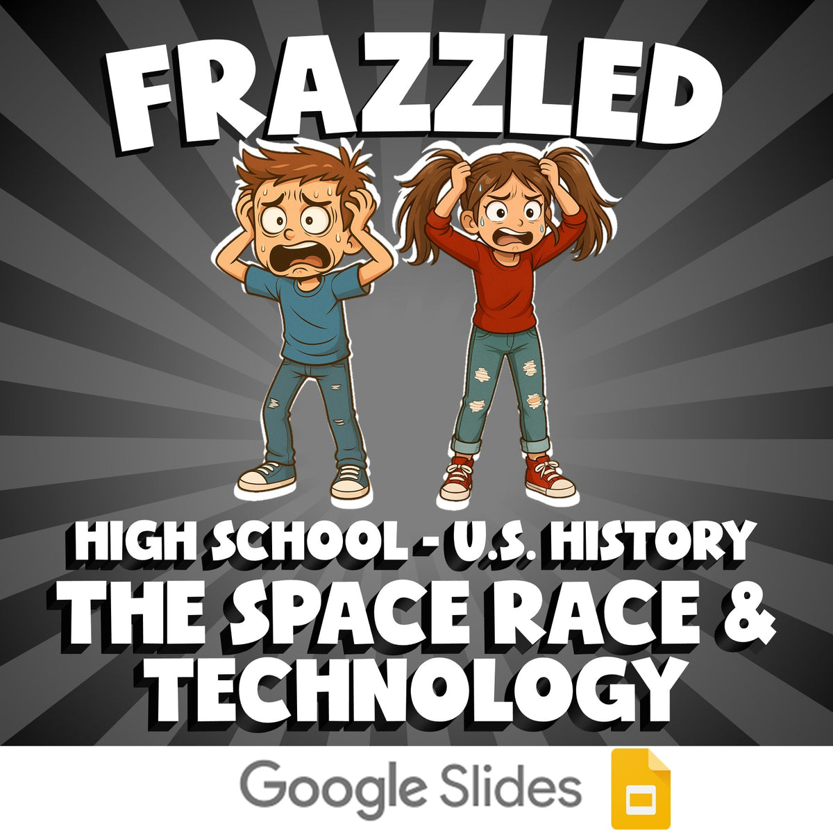 The Space Race & Technology FRAZZLED U.S. History Game - No Prep Review Activity