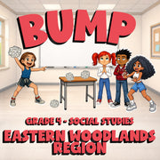 Eastern Woodlands Region BUMP Socials Game - No Prep Grade 4 Review Activity