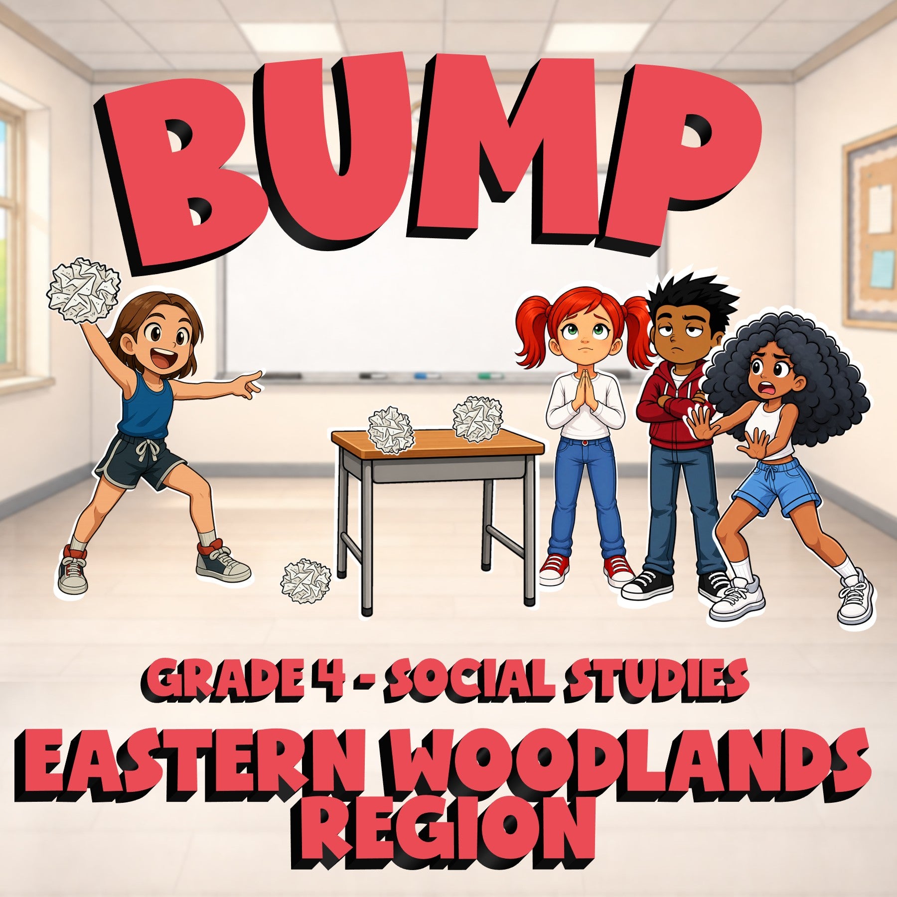 Eastern Woodlands Region BUMP Socials Game - No Prep Grade 4 Review Activity