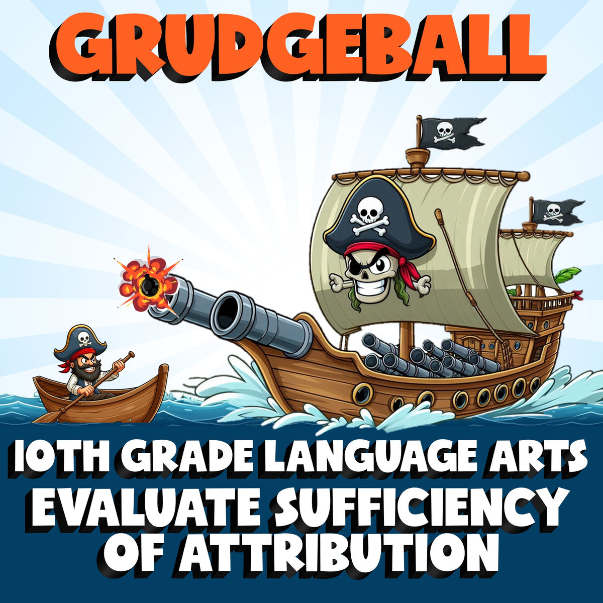 Evaluate Sufficiency of Attribution GRUDGEBALL ELA Game - No Prep Grade 10