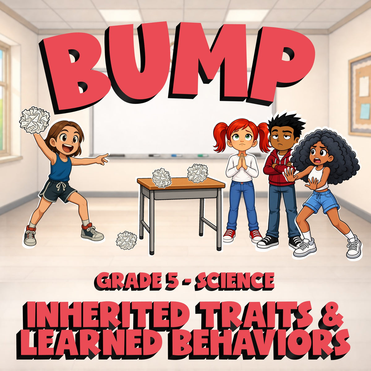 Inherited Traits & Learned Behaviors BUMP Science Game - No Prep Grade 5 Review