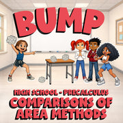 Comparisons of Area Methods BUMP Math Game - No Prep PreCalculus Review Activity