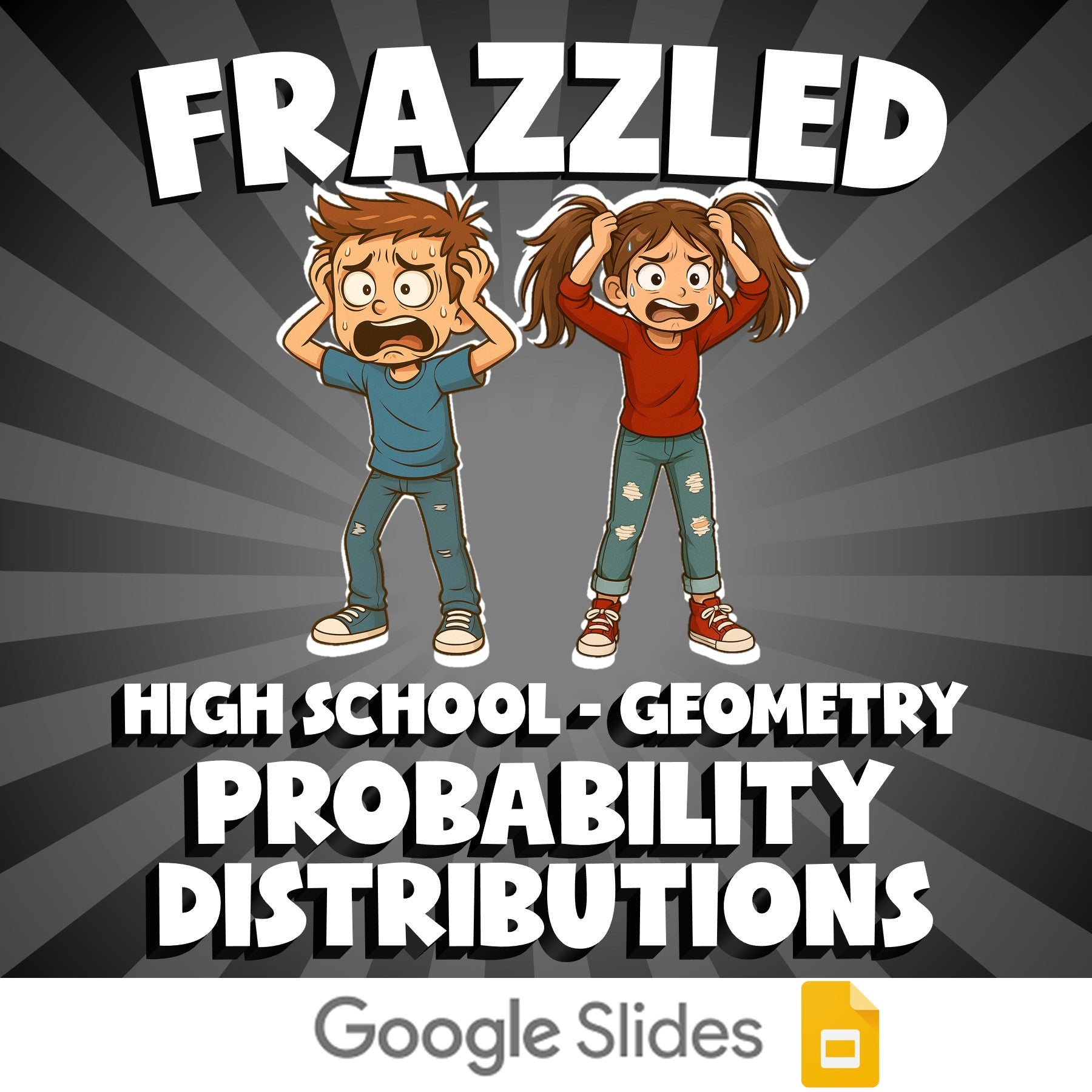 Probability Distributions FRAZZLED Math Game - No Prep Geometry Review Activity