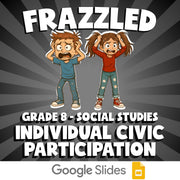 Individual Civic Participation FRAZZLED Socials Game - No Prep Grade 8 Review