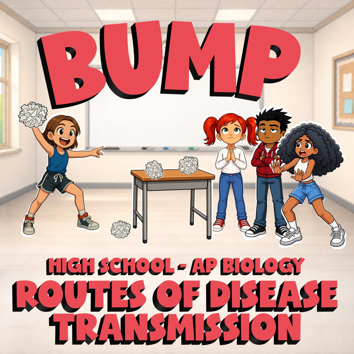 Routes of Disease Transmission BUMP Science Game - No Prep AP Biology Review