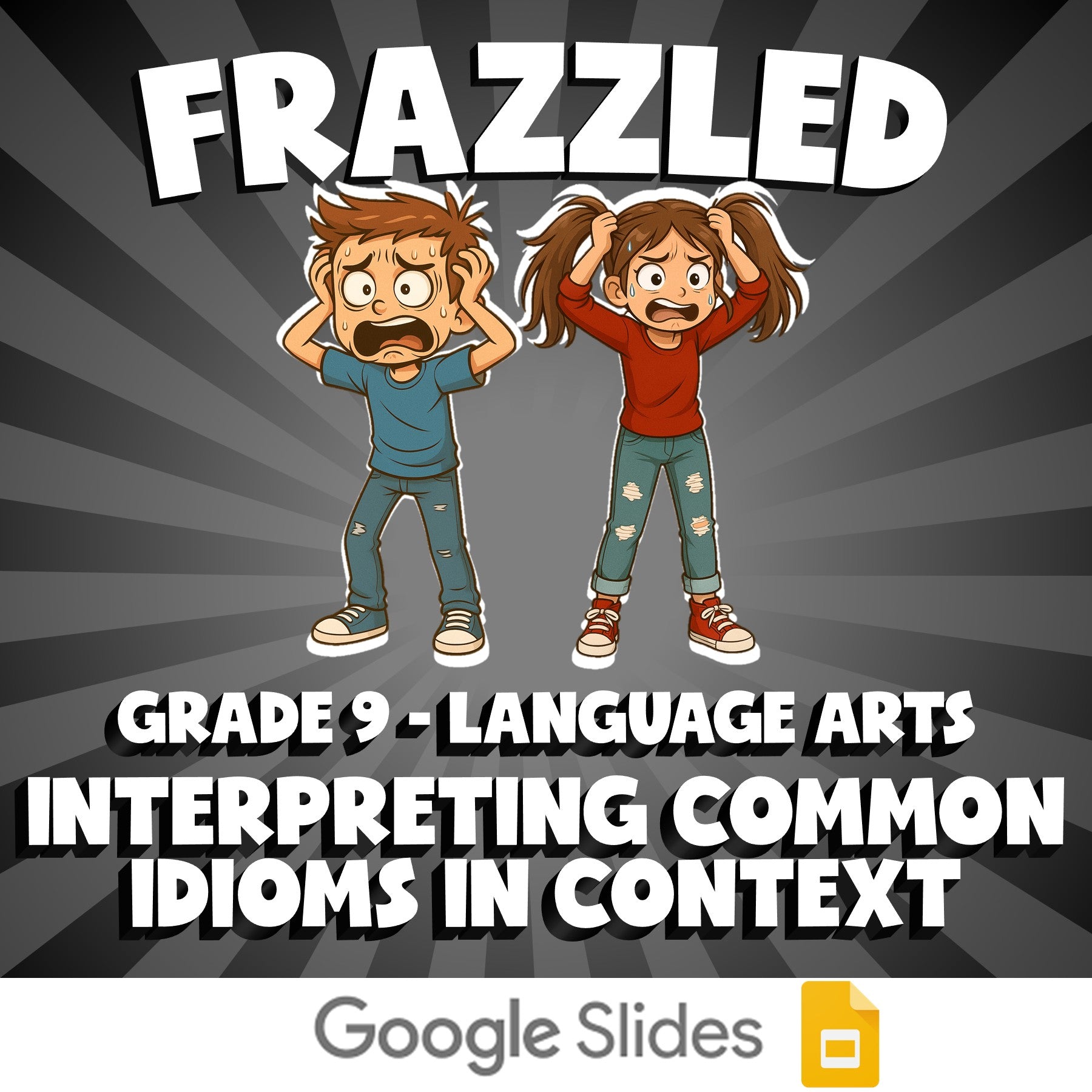 Interpreting Common Idioms in Context FRAZZLED ELA Game - No Prep Grade 9 Review