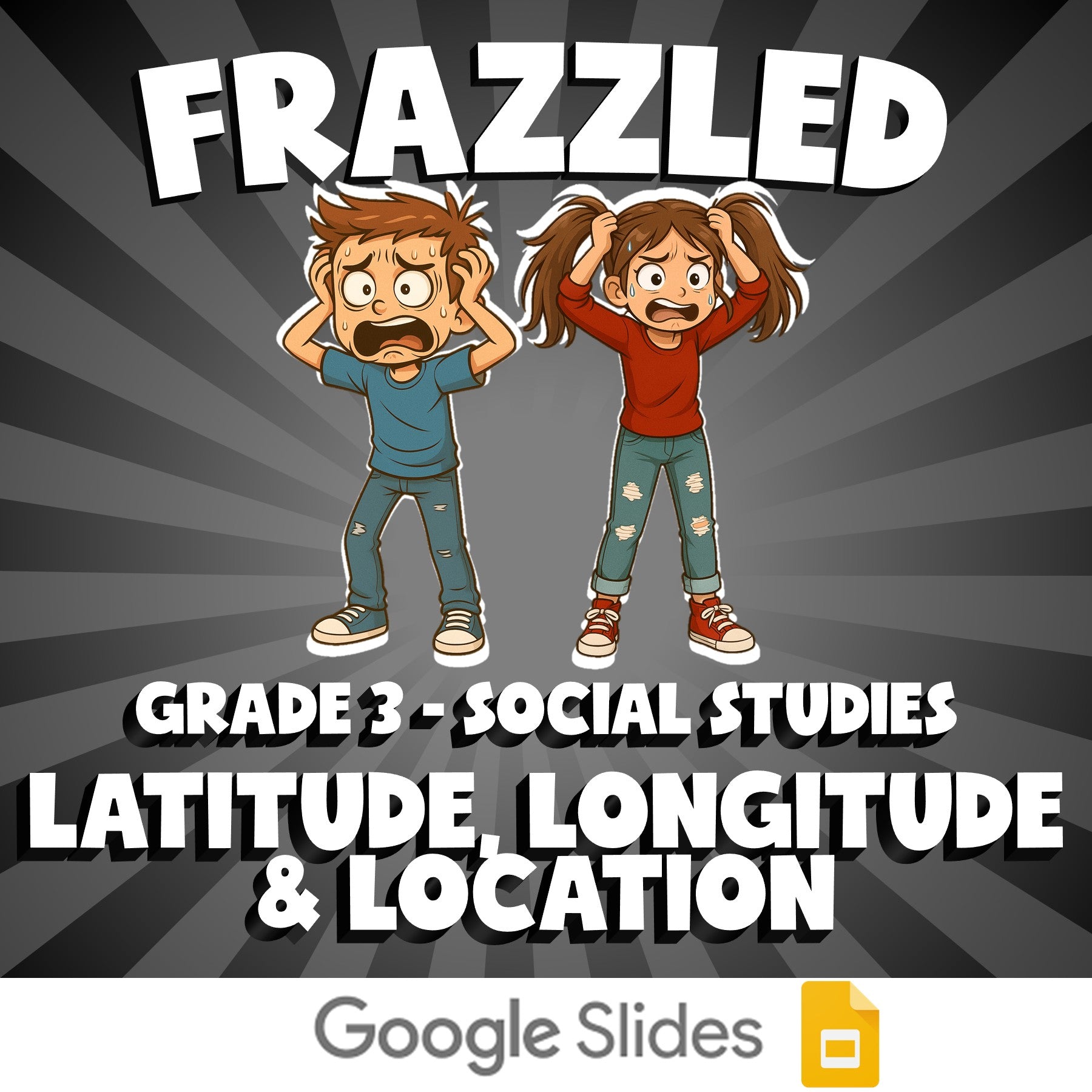 Latitude, Longitude & Location FRAZZLED Socials Game - No Prep Grade 3 Review