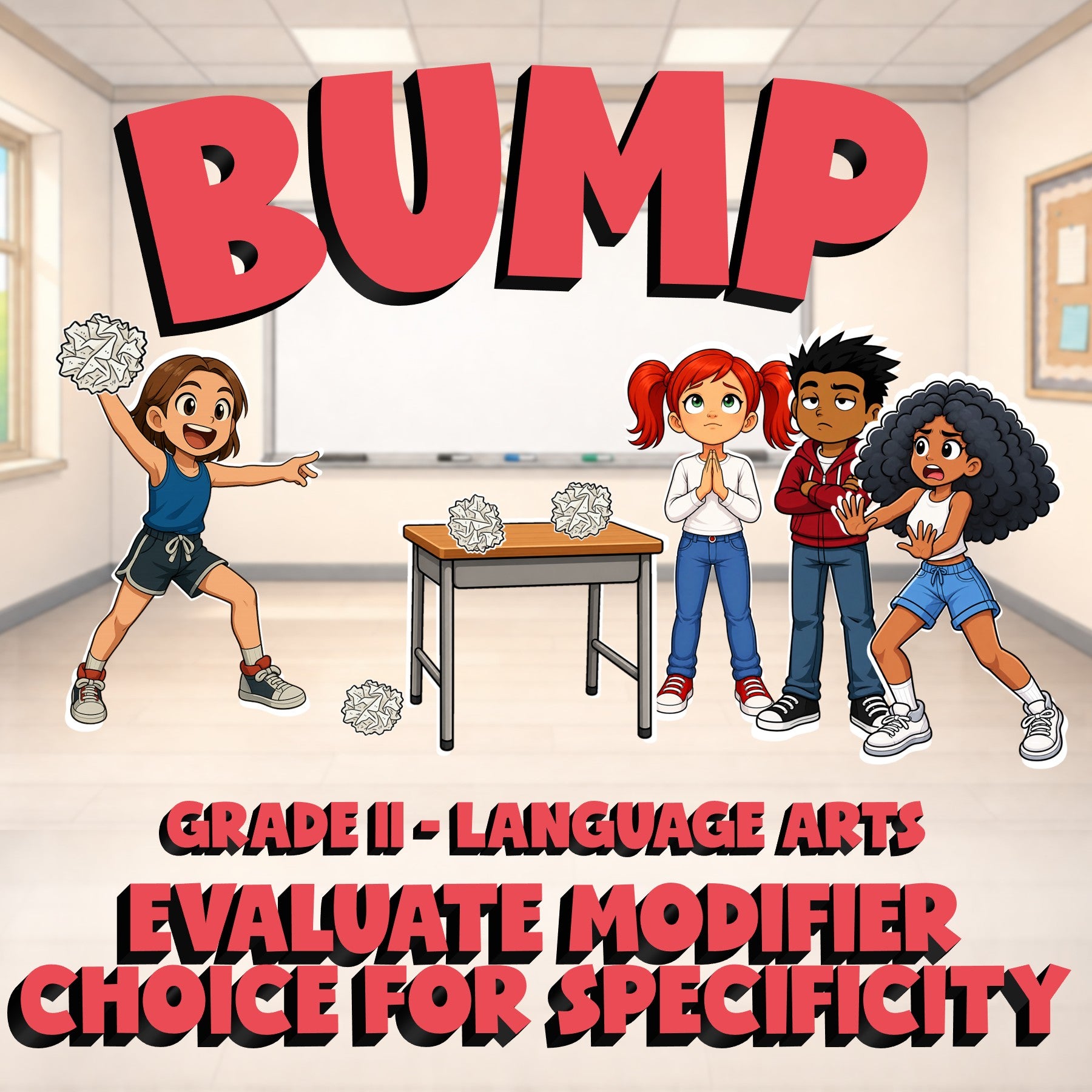 Evaluate Modifier Choice for Specificity BUMP ELA Game - No Prep Grade 11 Review