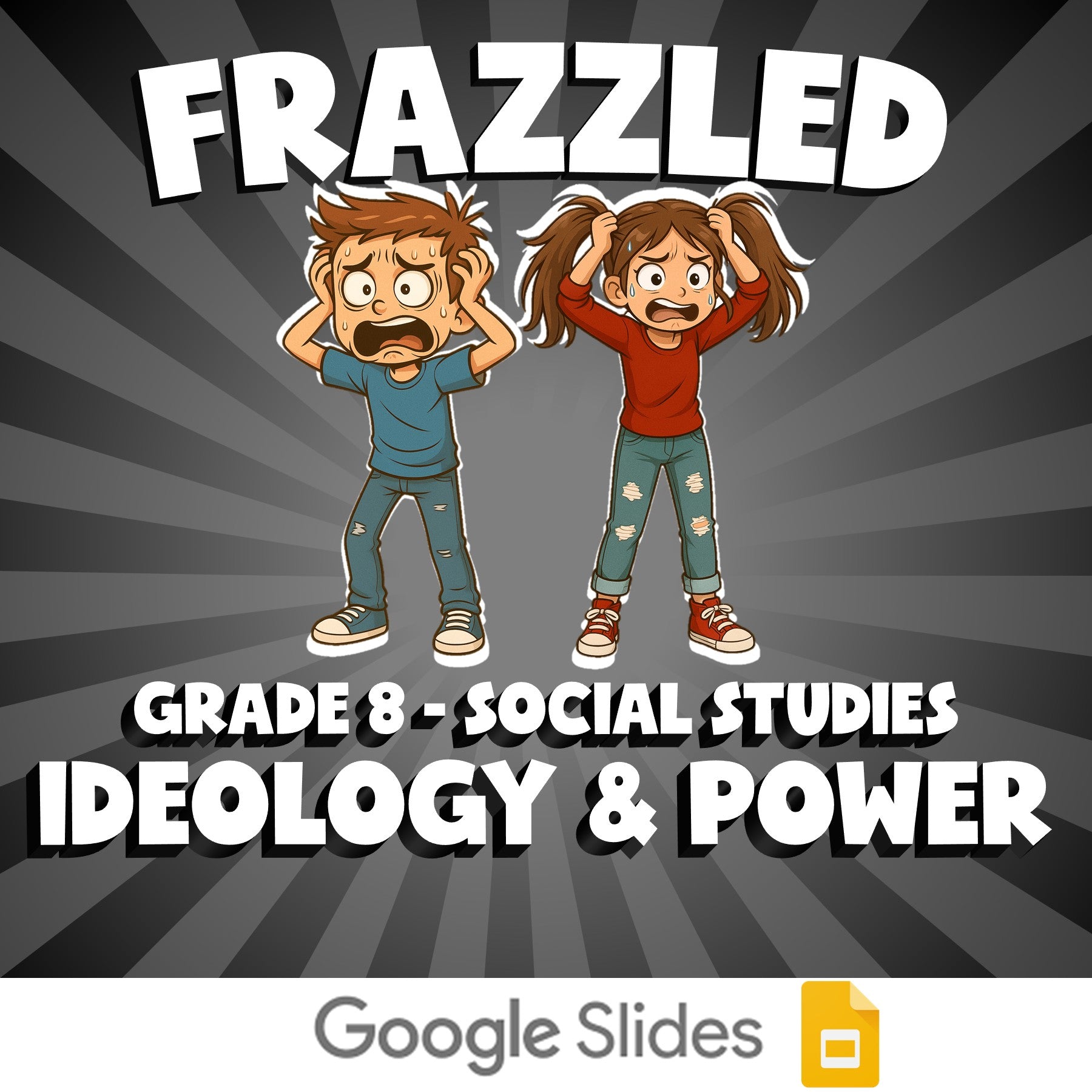 Ideology & Power FRAZZLED Socials Game - No Prep Grade 8 Review Activity