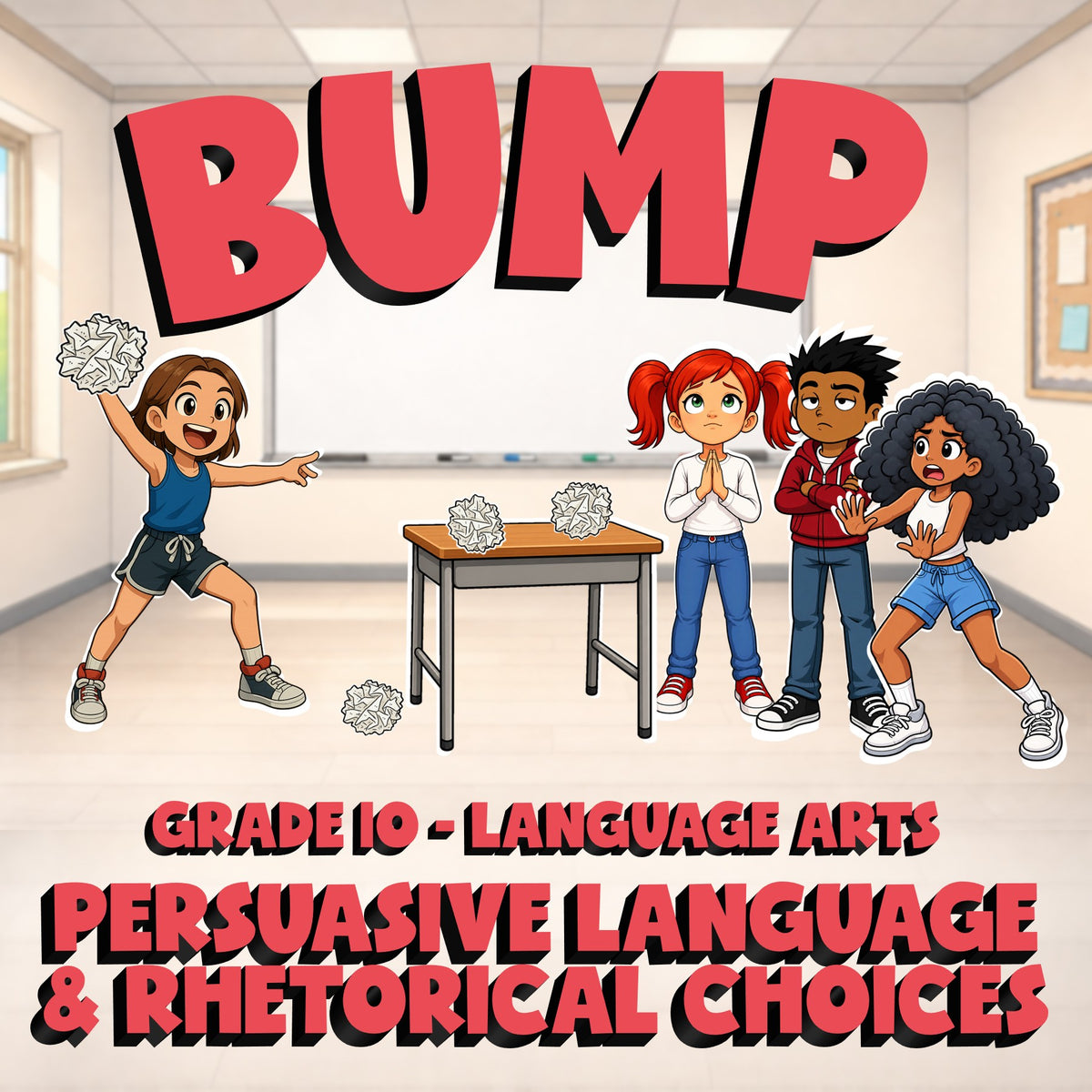 Persuasive Language & Rhetorical Choices BUMP ELA Game - No Prep Grade 10 Review