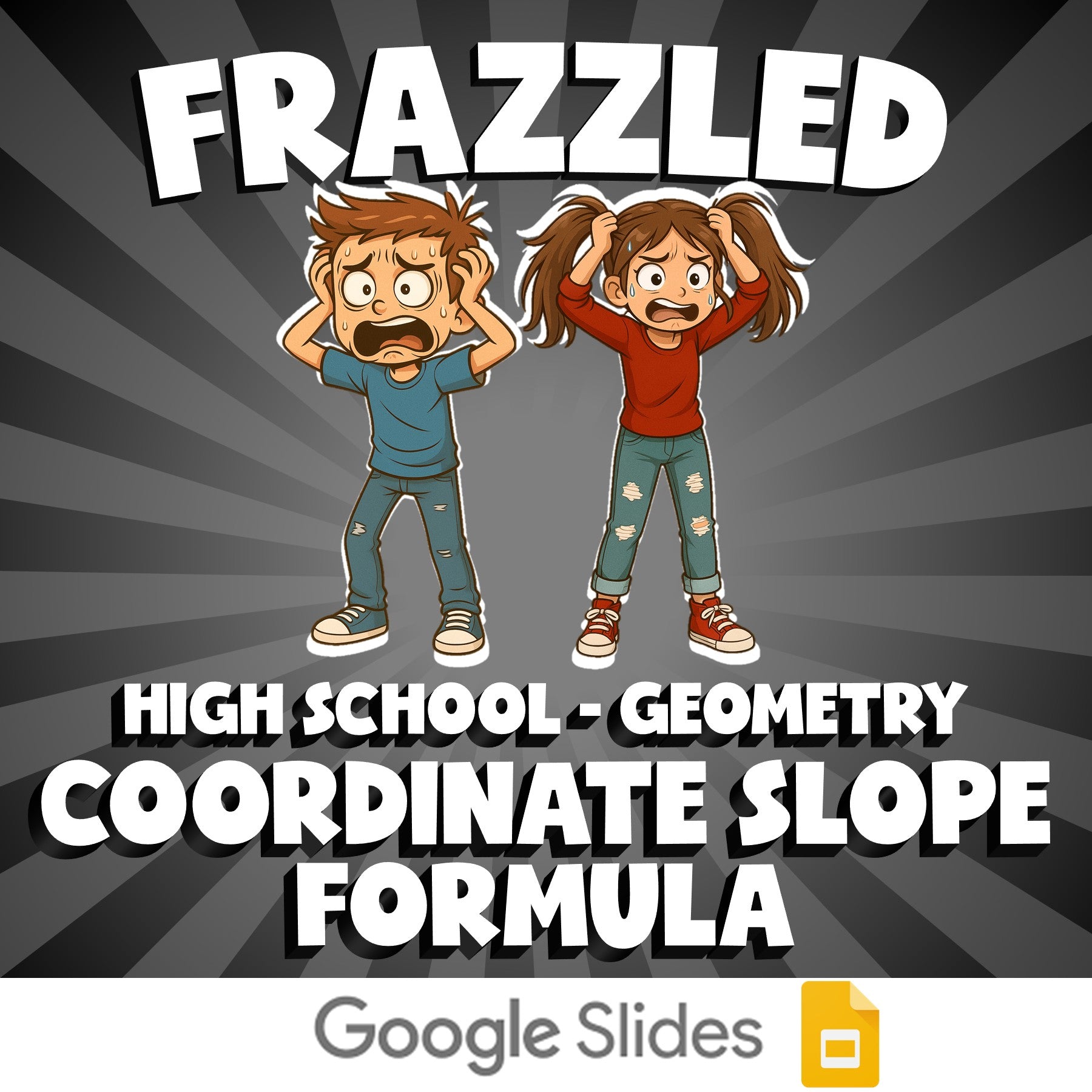 Coordinate Slope Formula FRAZZLED Math Game - No Prep Geometry Review Activity