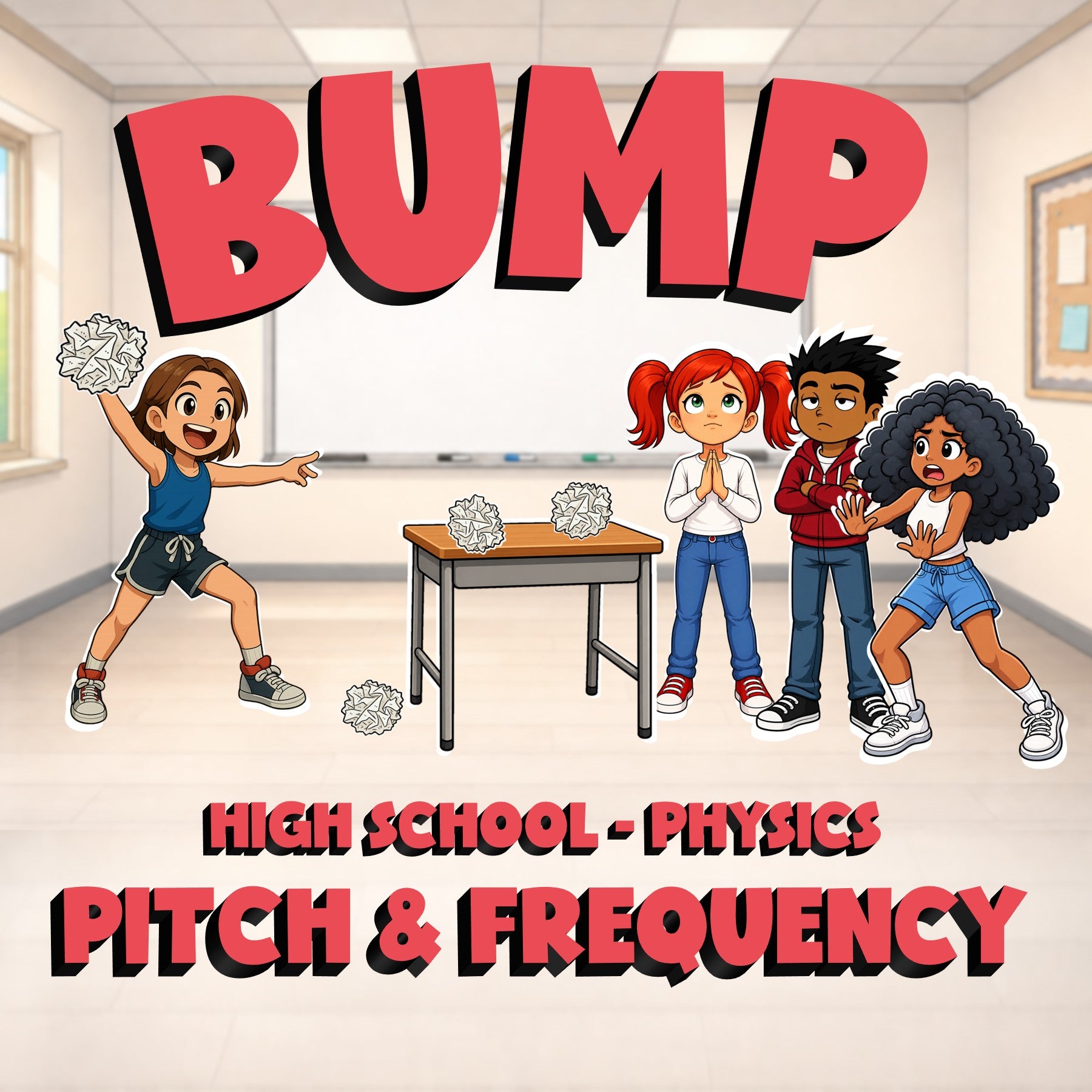 Pitch & Frequency BUMP Science Game - No Prep Physics Review Activity