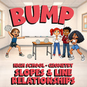 Slopes & Line Relationships BUMP Math Game - No Prep Geometry Review Activity